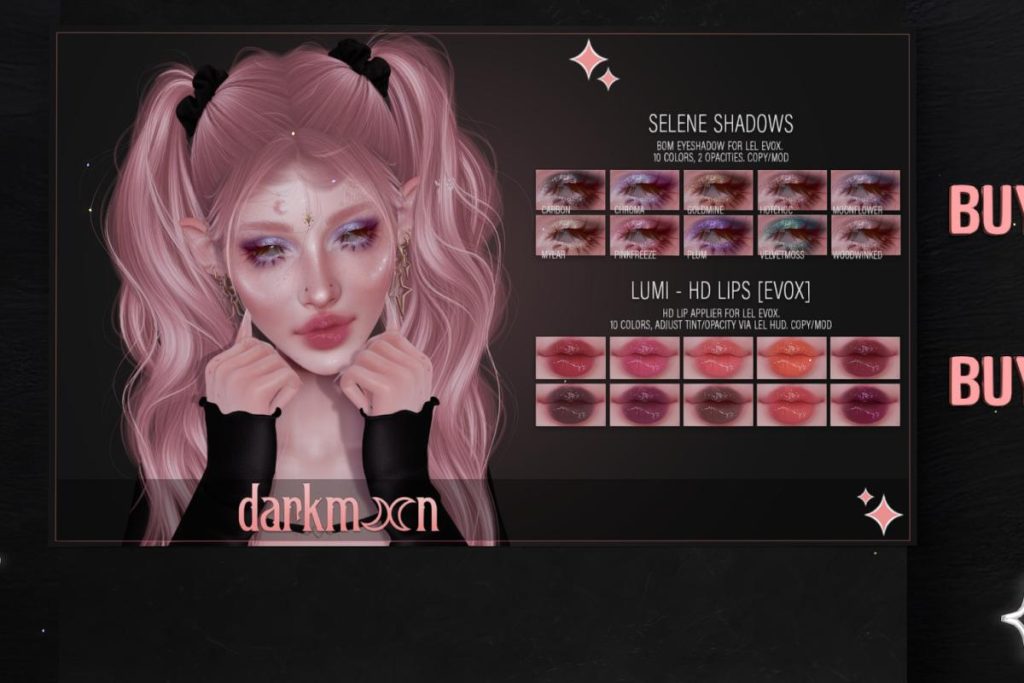 Selene Shadows &amp; Lumi Lips - Evo X, L$300 each