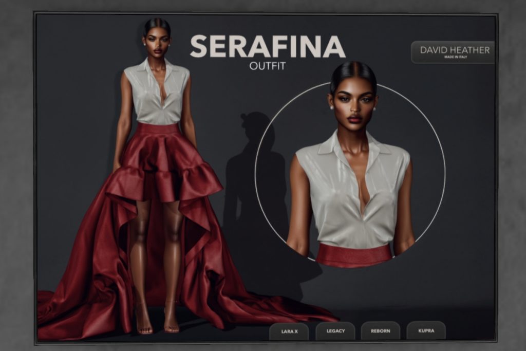 Serafina Outfit - Inithium/Legacy/MaitreyaX/Reborn/+mods, L$300 each/L$2150 each FP
