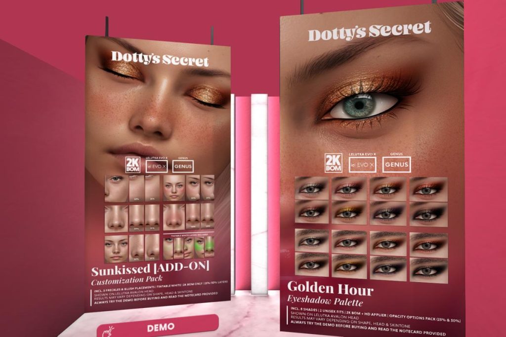 Sunkissed Makeup Set - Evo X/Genus, L$150 each | Golden House Eyeshadow - Evo X/Genus, L$200 each