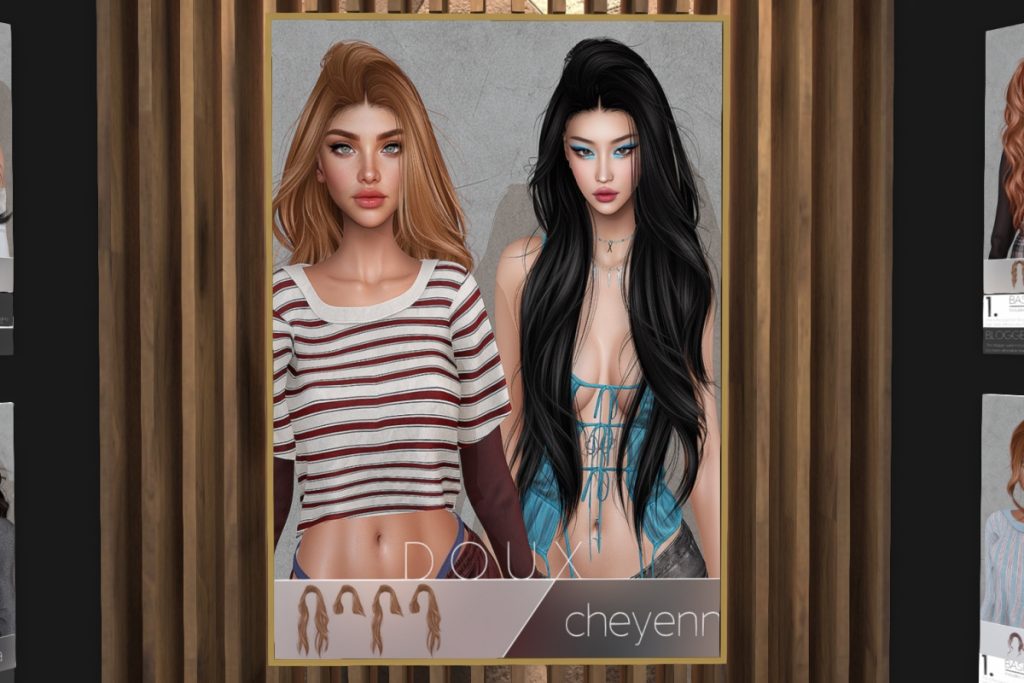 Cheyenne Hairstyle, L$400 Basic Pack/L$175 Deluxe HUD/L$525 FP