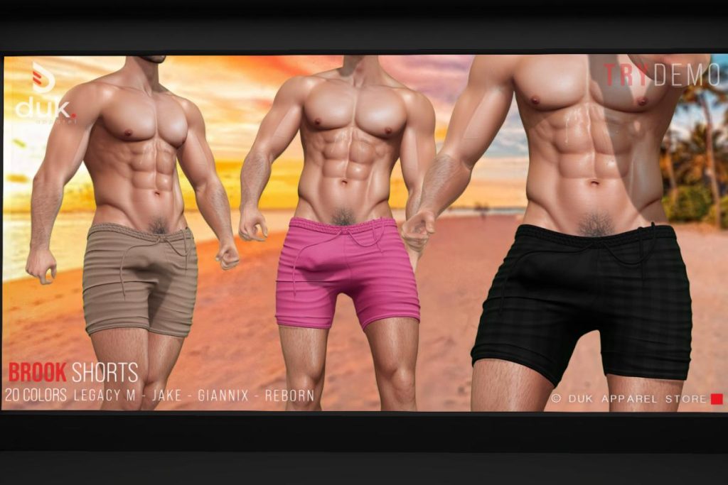 Brook Shorts - Jake/GianniX/Legacy/Reborn, L$280 each/L$1250 FP