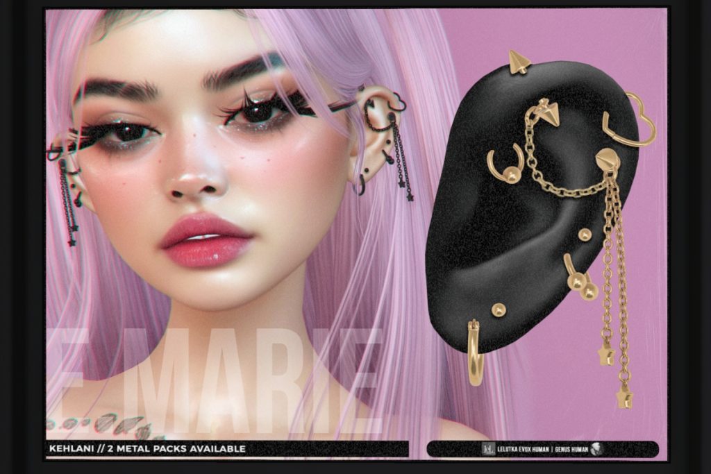 Kehlani Earrings - EvoX Ears Human/Genus Ears Human, L$299 each