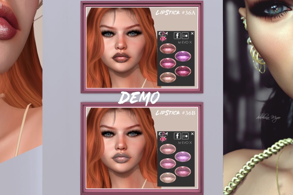 Lipstick #36A - EvoX, L$149 | Lipstick #36B - EvoX, L$149