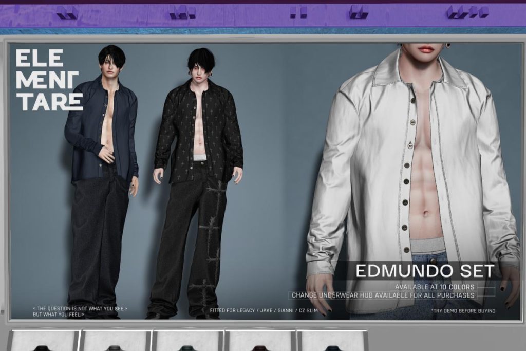 Edmundo Set - CZ Slim/Gianni/Jake/Legacy, L$250 each/L$950 each FP