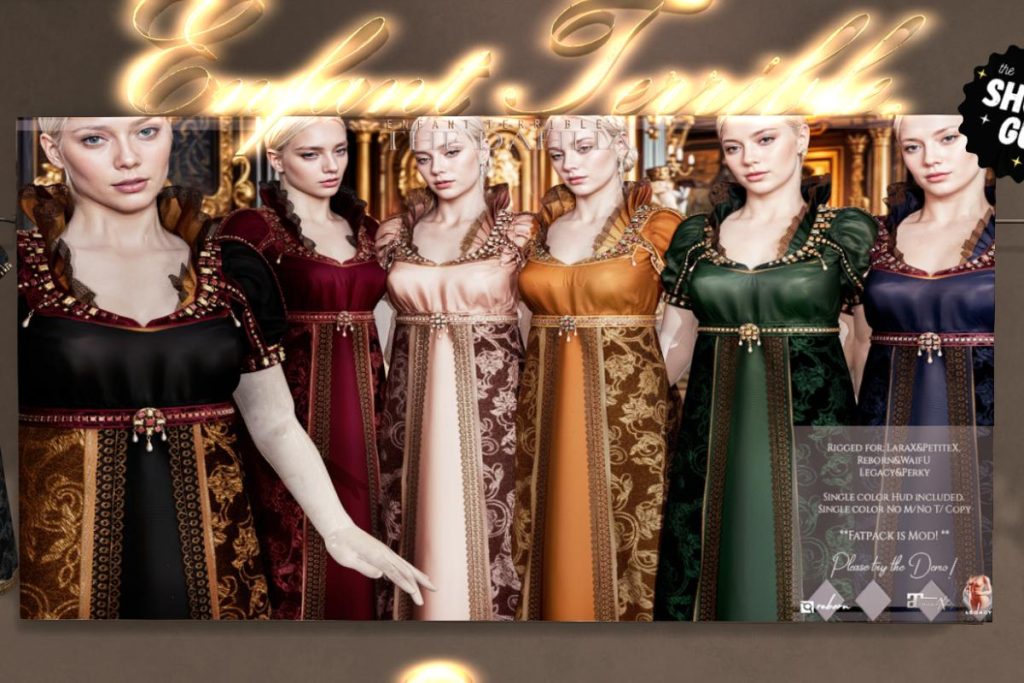 The Dahlia Dress - Legacy/MaitreyaX/Reborn, L$355 each/L$2225 FP