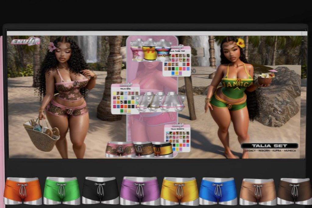 Talia Top, Bikini Top and Shorts - Inithium/Legacy/Reborn/Yentements, L$250 each/L$899 each FP