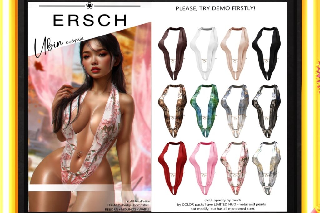 Ubin Bodysuit - Legacy/MaitreyaX/Reborn/+mods, L$249 each/L$1199 FP