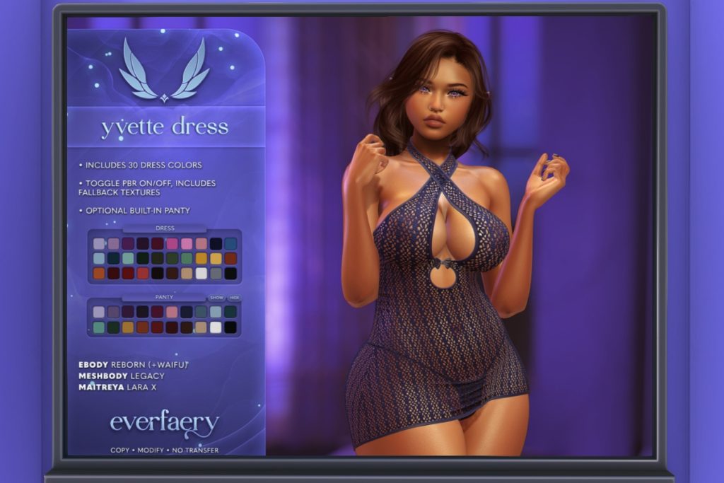 Yvette Dress - Legacy/MaitreyaX/Reborn/+mods, L$450 each/L$1350 FP