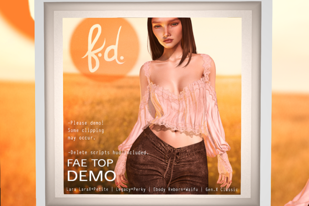 Fae Top - GenX Classic/Legacy/MaitreyaX/Reborn/+mods, L$199 each/L$999 FP