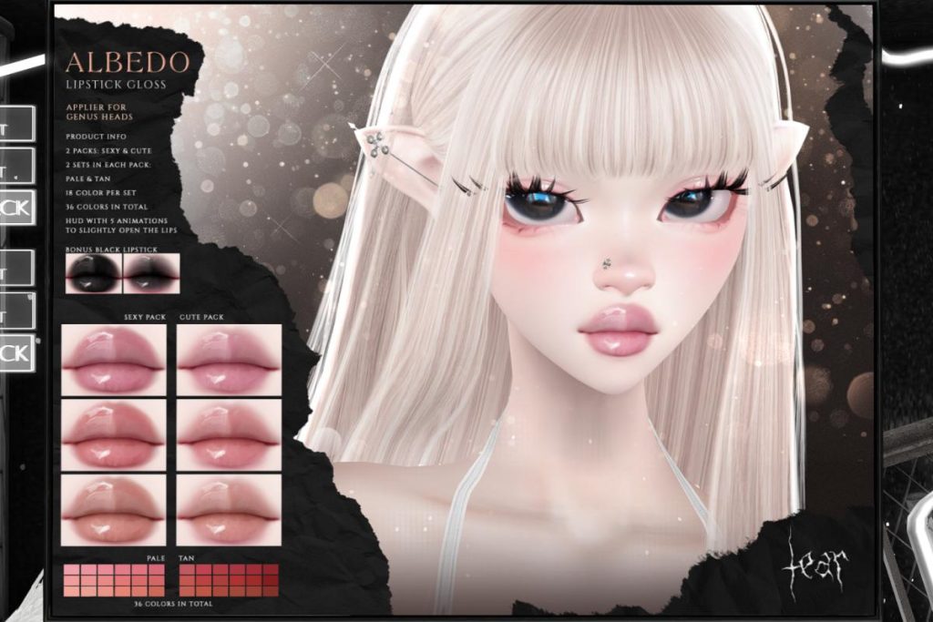 Albedo Lipstick - Genus, L$250 each/L$400 each FP