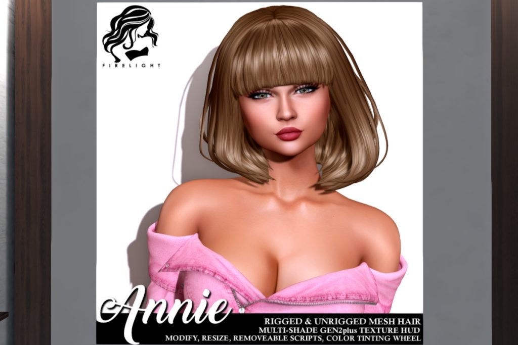 Annie Hair, L$250 each/L$695 FP