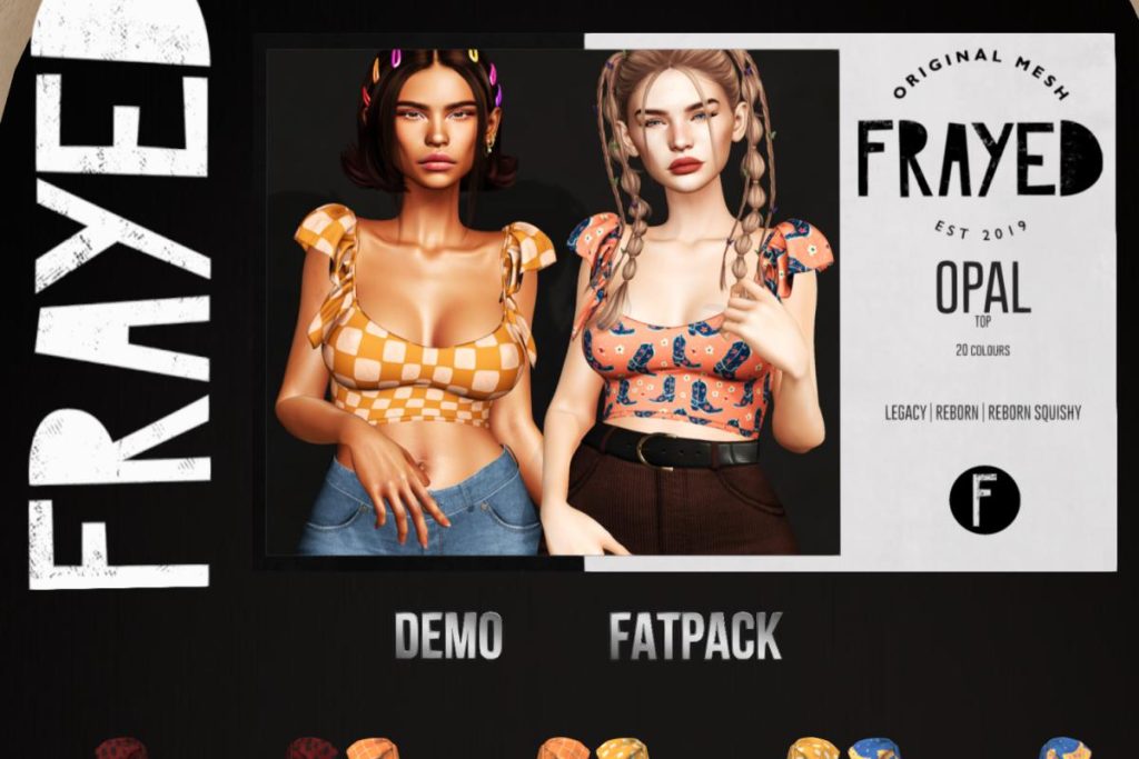 Opal Top - Legacy/Reborn/+mods, L$250 each/L$1399 FP