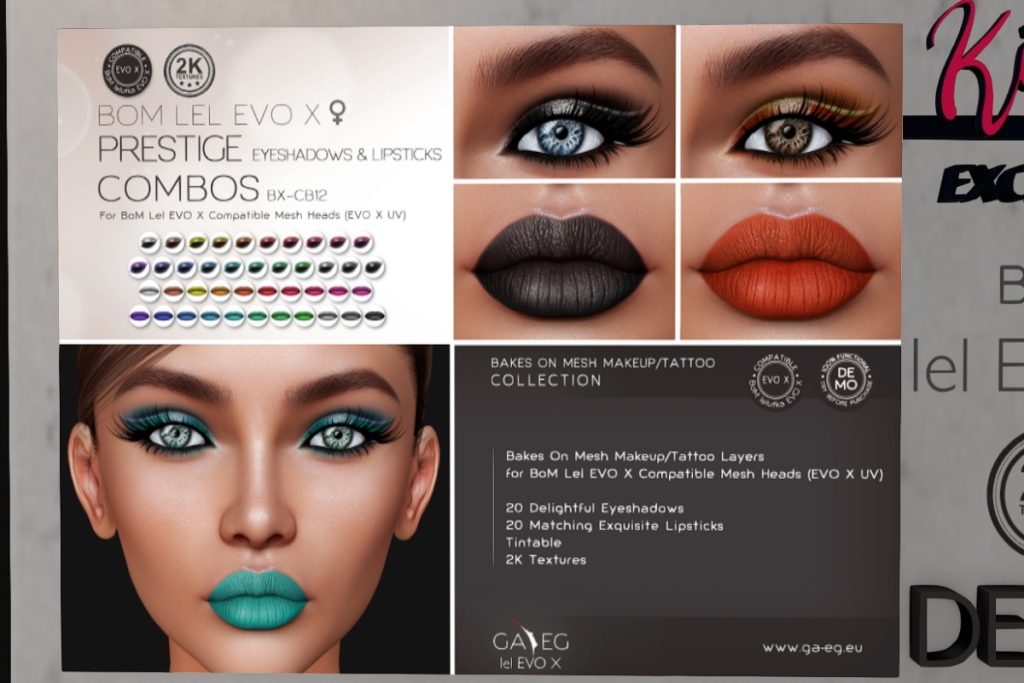 Prestige Eyeshadows &amp; Lipsticks - EvoX, L$380