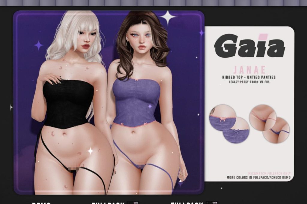 Janae Ribbed Top and Untied Panties - Legacy/Reborn/+mods, L$279 each/L$1399 each FP