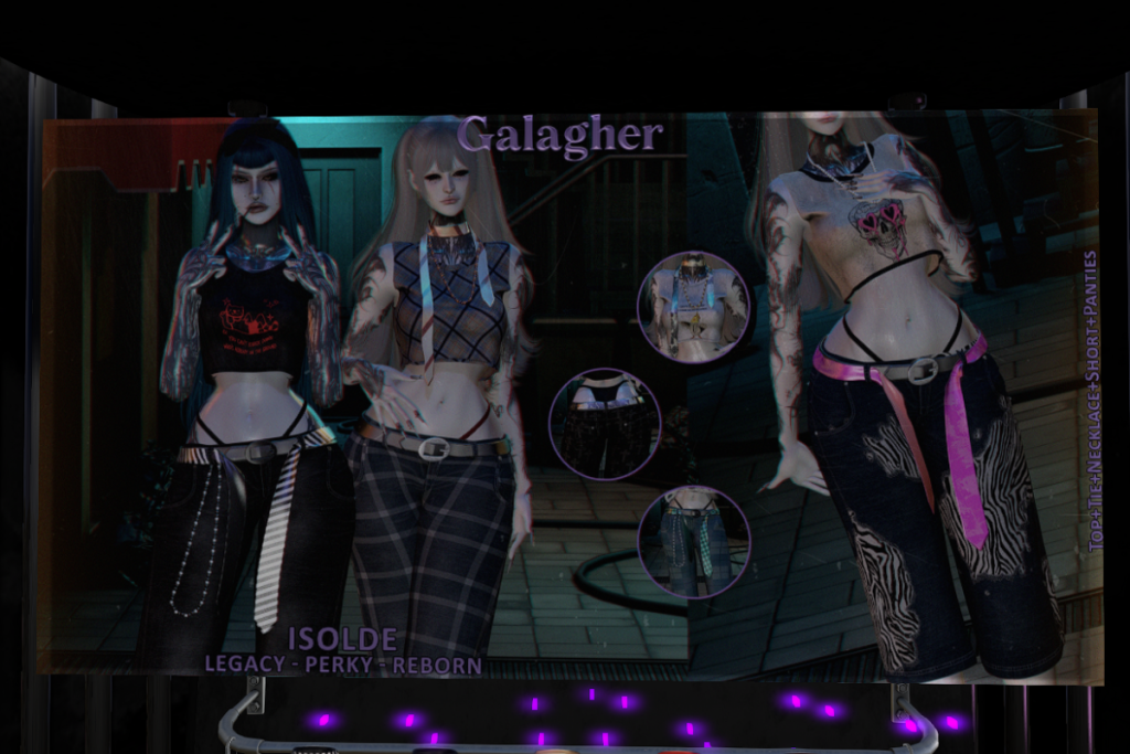 Isolde Top and Shorts - Legacy/Reborn/+mods, L$299 each/L$1799 FP