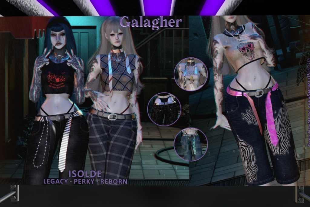 Isolde Top and Shorts - Legacy/Reborn/+mods, L$299 each/L$1799 FP