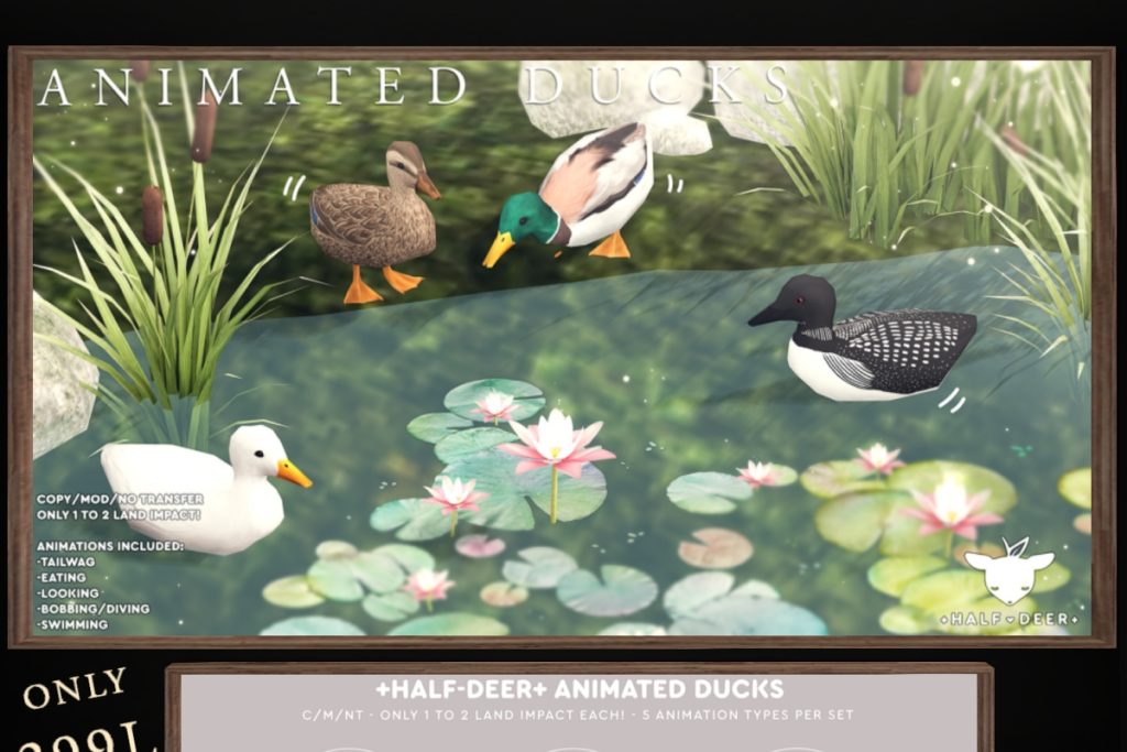 Animated Ducks, L$299 each/L$599 FP