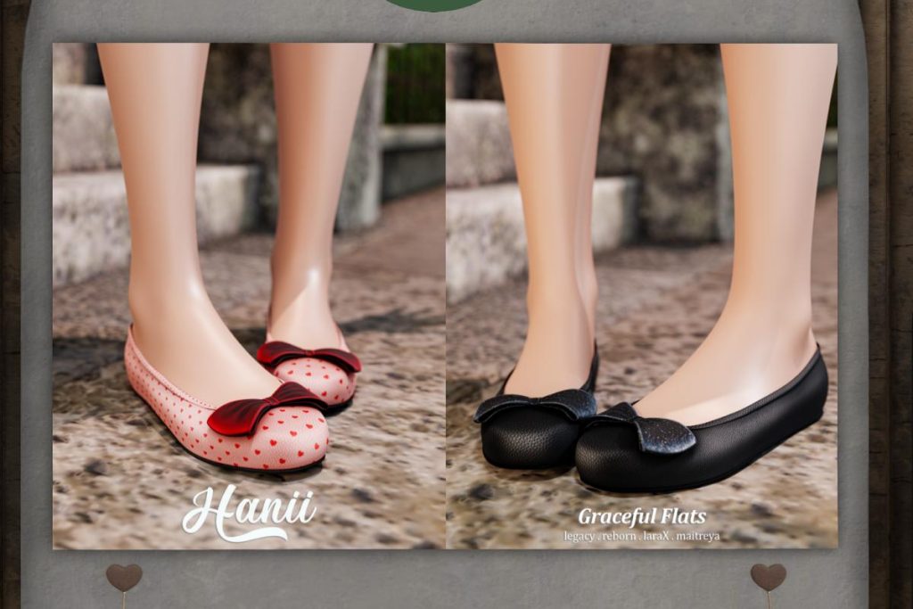 Graceful Flats - Legacy/MaitreyaX/Reborn, L$299 each/L$1250 FP