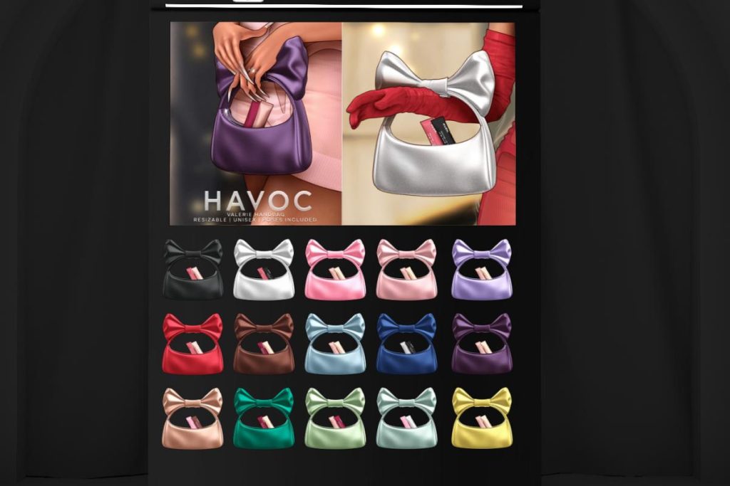 Valerie Handbag, L$149 each/L$599 FP