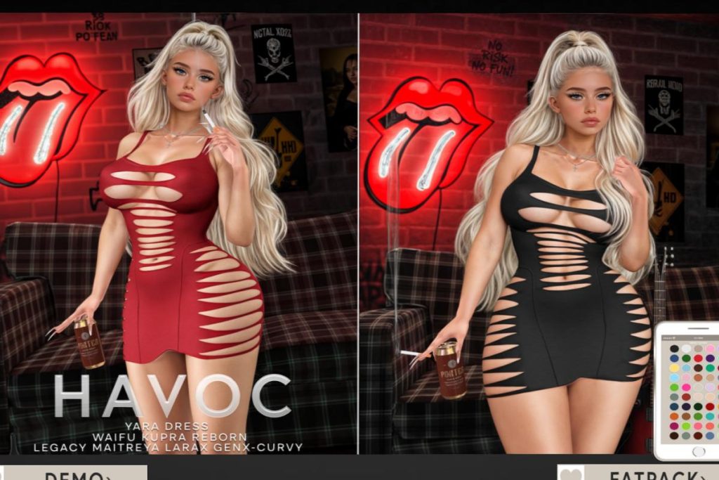 Yara Dress - GenX Curvy/Inithium/Legacy/MaitreyaX/Reborn/+mods, L$299 each/L$2499 FP