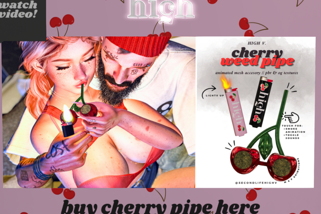 Cherry Weed Pipe, L$399