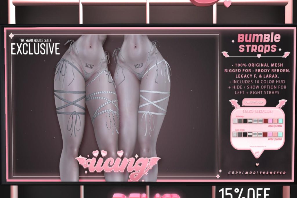 Bumble Straps - Legacy/MaitreyaX/Reborn, L$299