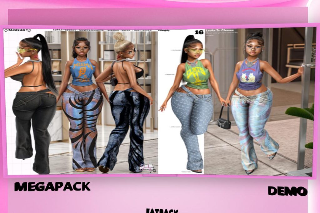 Mariah Top, Jeans, and Heels &amp; Y2K Glasses - Inithium/Legacy/Reborn/Yentements/+mods, L$349 each/L$999-L$1299 each FP/L$1999 MP