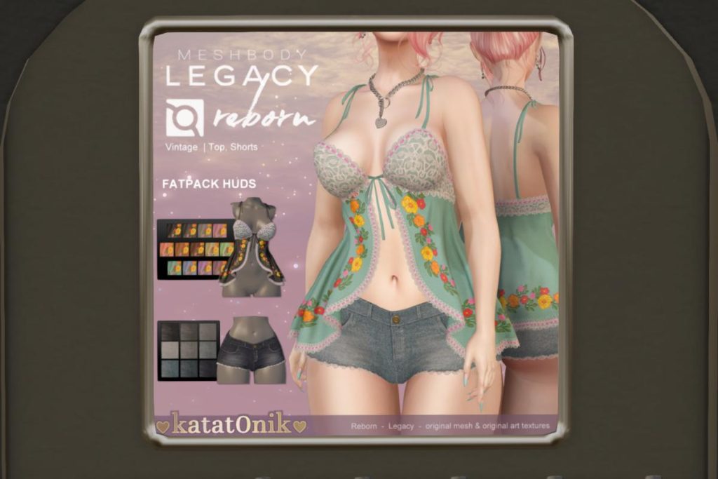 Vintage Top &amp;  Vintage Shorts - Legacy/Reborn, L$288 each/L$888-L$1288 each FP