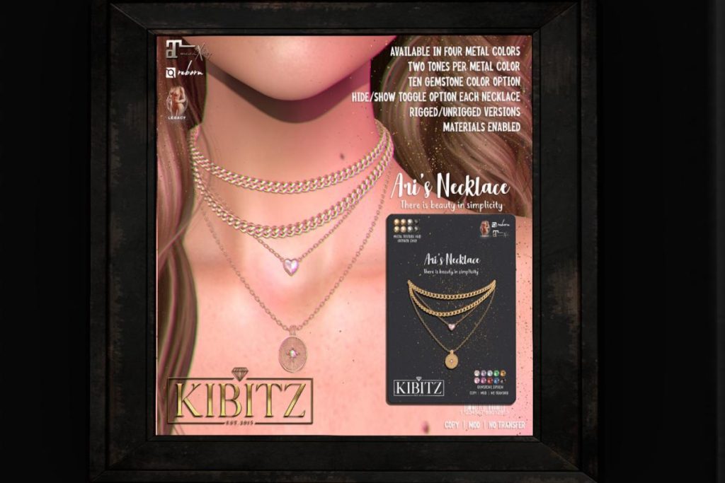 Ari's Necklace  - Legacy/MaitreyaX/Reborn, L$269 each/L$807 FP