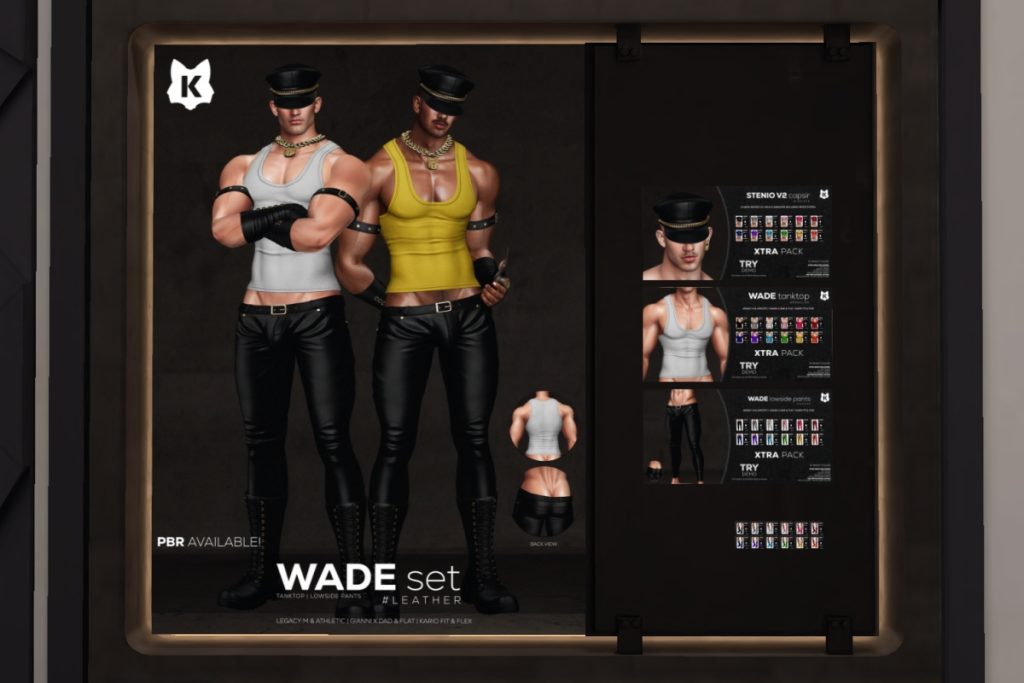 Wade Set - Gianni/Jake/Legacy/+mods, L$216-L$252 each/L$1548-L$1808 each FP