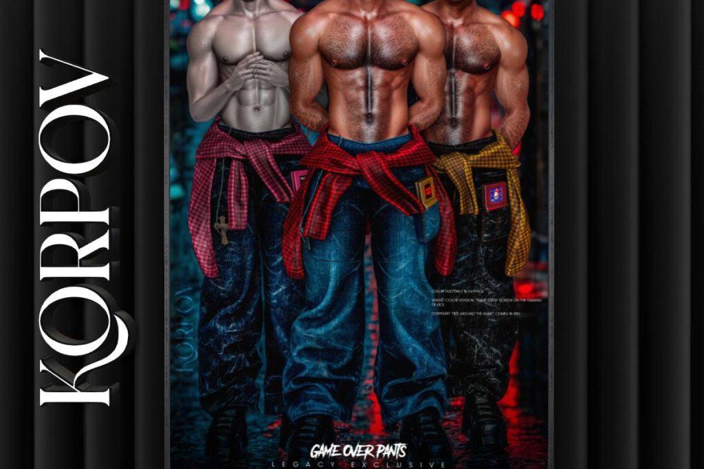 Game Over Pants - Legacy Male, L$299 each/L$1099 FP