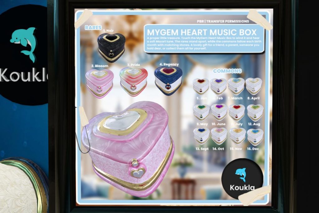 MyGem Heart Music Box, L$65 per play