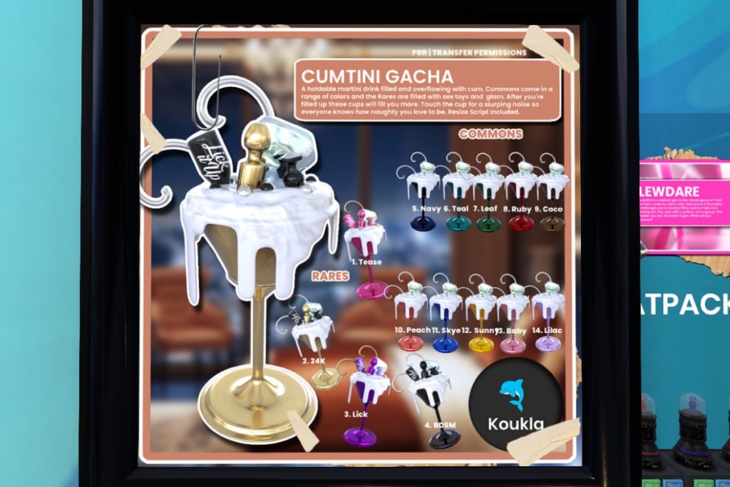 Cumtini Holdable, L$69 per play