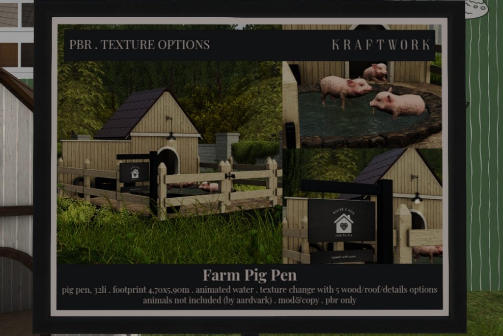 Farm Pig Pen, L$499