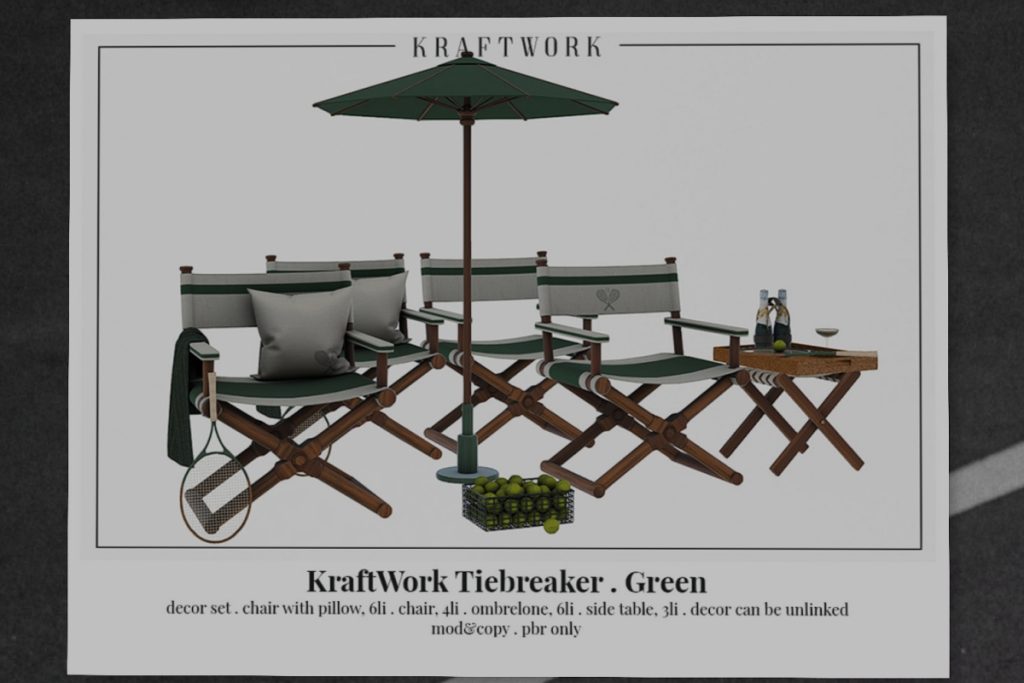 Tiebreaker Furniture &amp; Decor Set, L$299 each