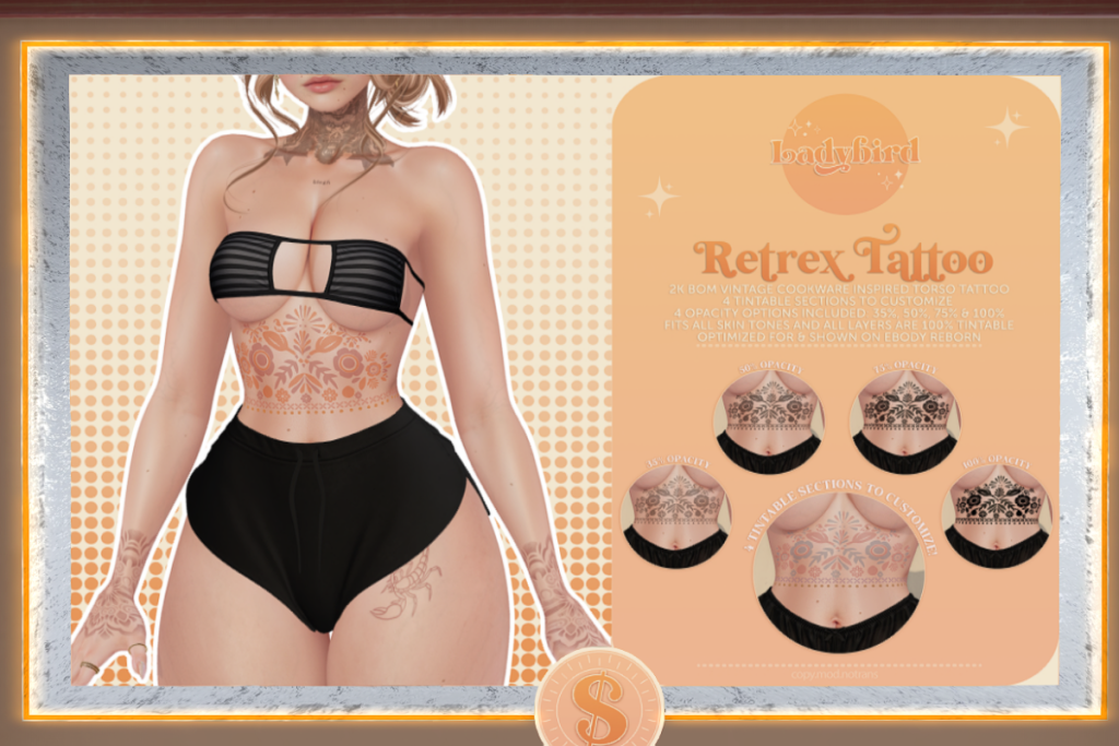 Retrex Tattoo - BOM for Reborn, L$275