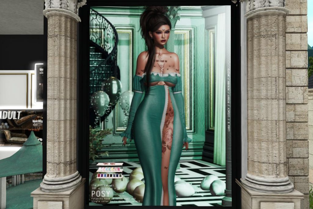 Posy Top, Sleeves and Skirt - Legacy/MaitreyaX/Reborn/+mods, L$420 each/L$1925 FP