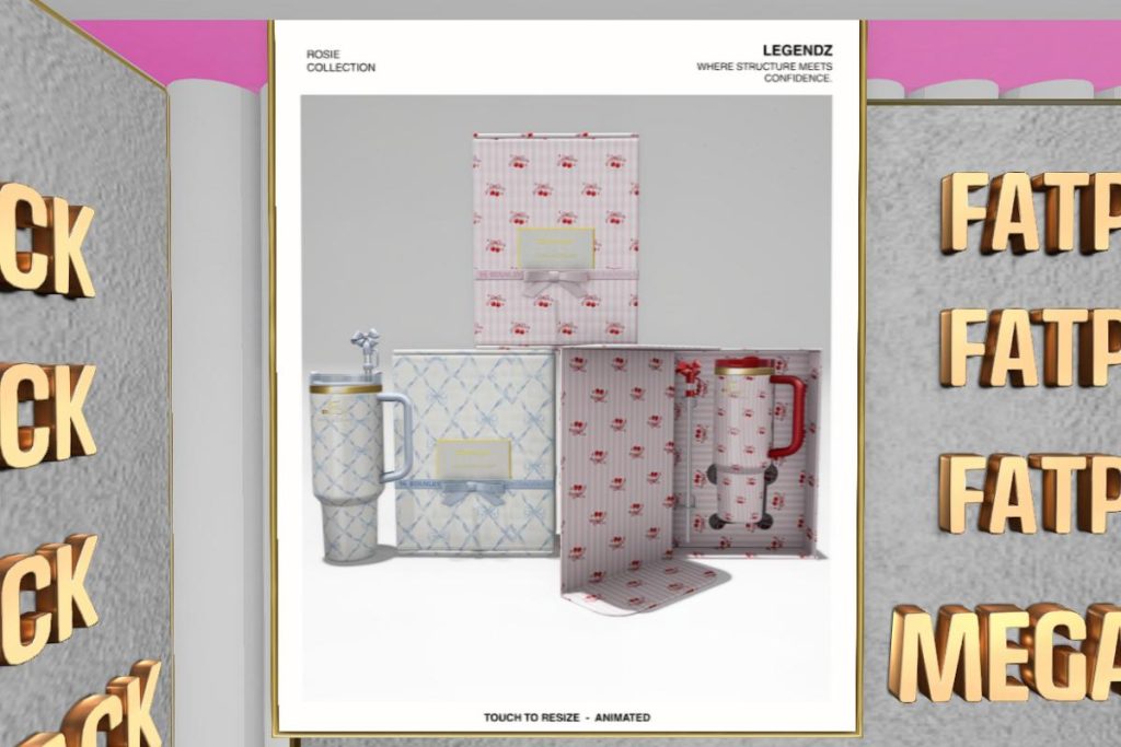 Rosie Cup, Box and Bag, L$230 each/L$950 each FP/L$2100 MP