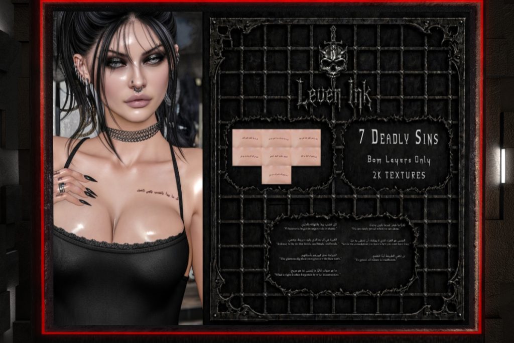 7 Deadly Sins Tattoo - BOM, L$350