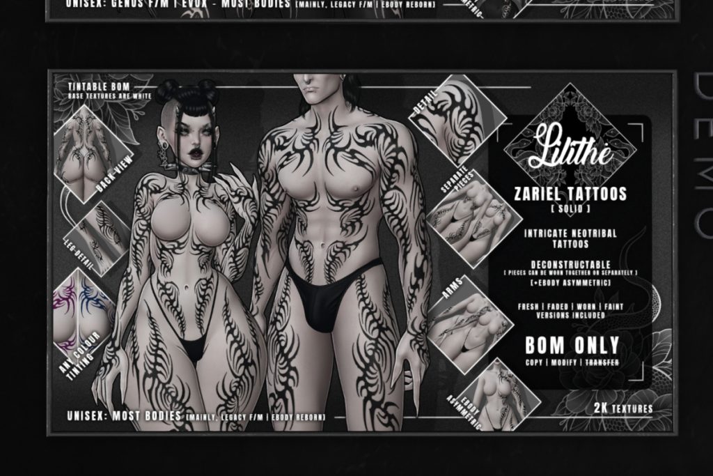 Zariel Tattoo Solid - BOM, L$500