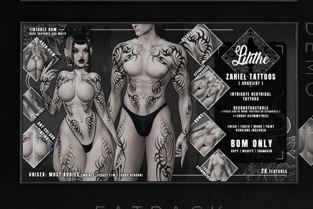 Zariel Tattoo Gradient - BOM, L$500
