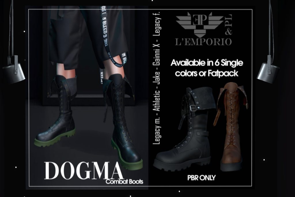 Dogma Boots - Gianni/Jake/Legacy M+F, L$300 each/L$1300 FP
