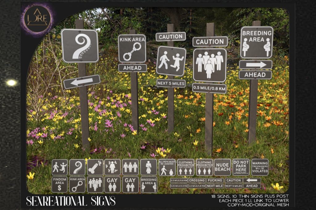 Sexreational Signs, L$400