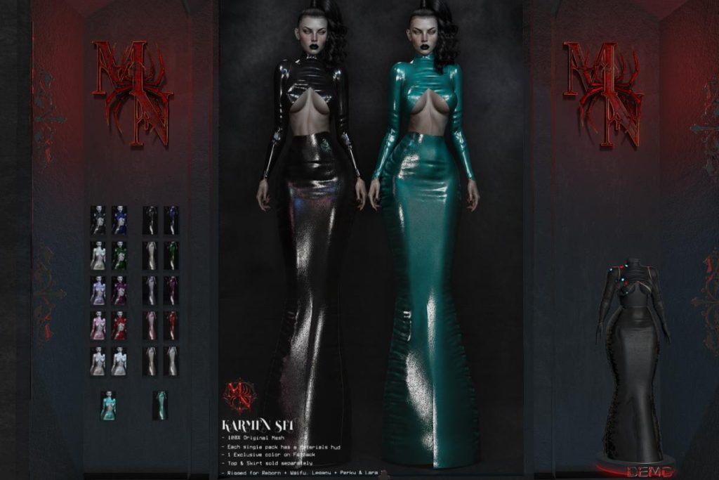 Karmen Top &amp; Skirt - Legacy/MaitreyaX/Reborn/+mods, L$275-L$300 each/L$1650-L$1850 each FP