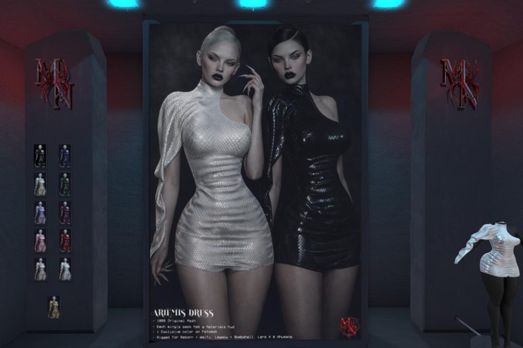 Artemis Dress - Legacy/MaitreyaX/Nhumana/Reborn/+mods, L$320 each/L$1990 FP