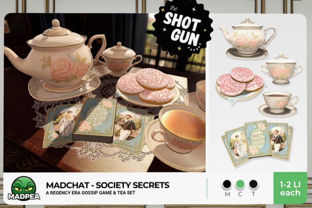 Madchat Society Secrets A Regency Era Gossip Game &amp; Tea Set, L$399