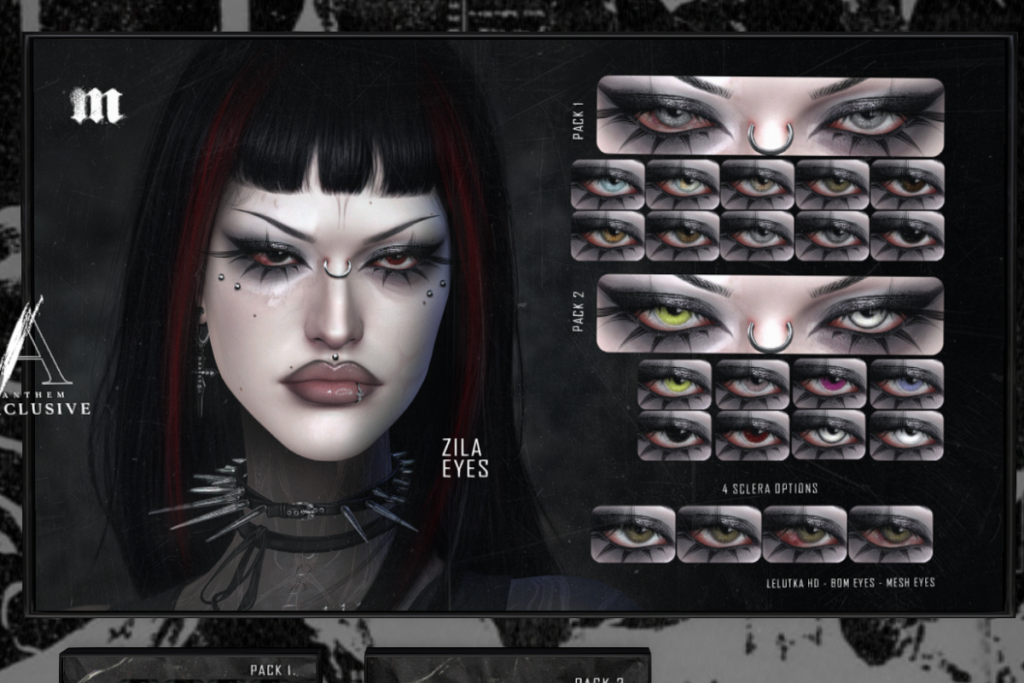 Zila Eyes - BOM/EvoX/Mesh, L$380 each/L$500 FP