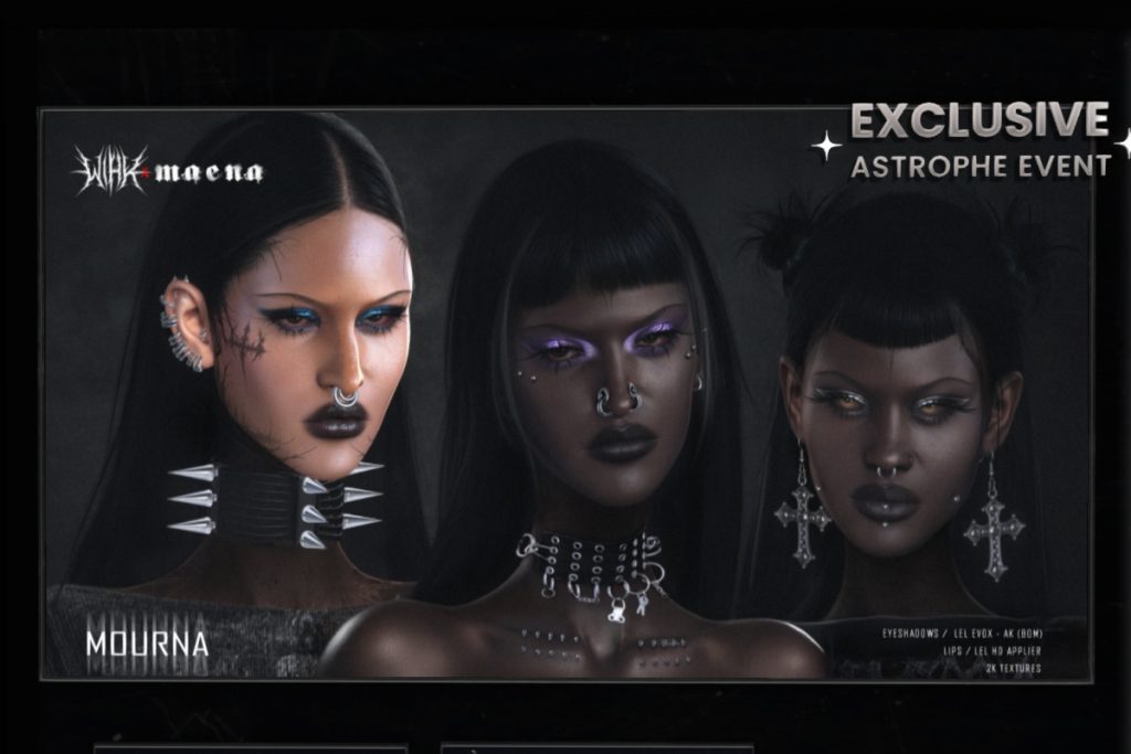 Mourna Eyeshadow - EvoX, L$299 each/ L$450 FP
