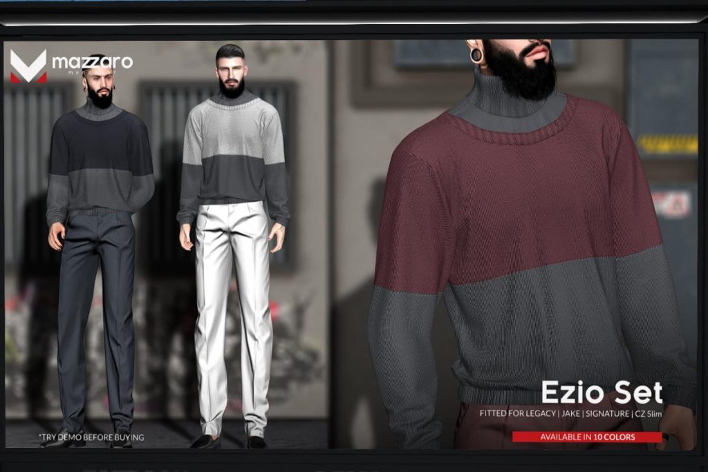 Ezio Set - CZ Slim/Gianni/Jake/Legacy, L$240 each/L$950 each FP