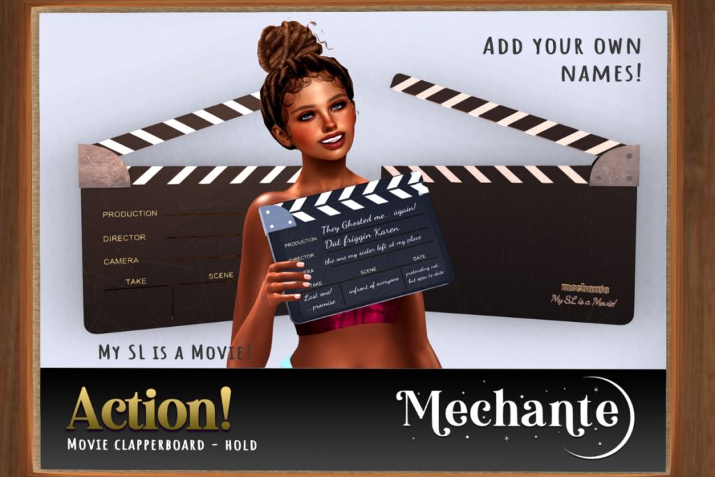 Action! Movie Clapperboard Holdable, L$170-L$188